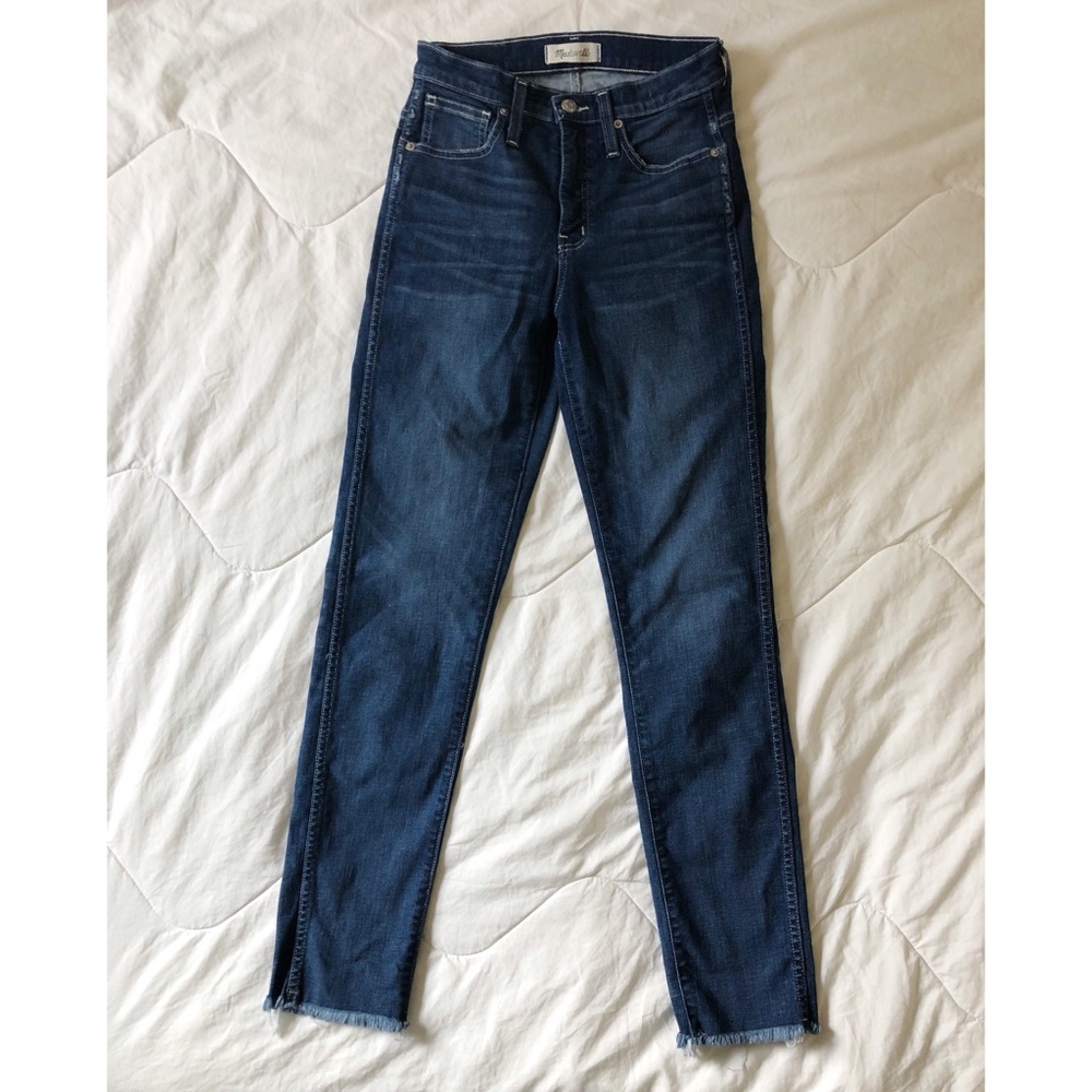 Madewell Slim Straight Raw Hem denim 26 Tall 26T